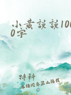 小黄说说1000字