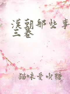 汉朝那些事儿第三卷