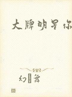 大牌明星你站住