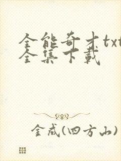 全能奇才txt全集下载