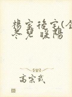 杨家后宅(全)冬儿 暖阳