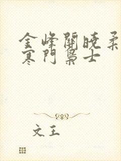 金峰关晓柔小说寒门枭士