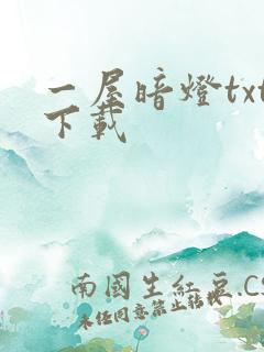 一屋暗灯txt下载