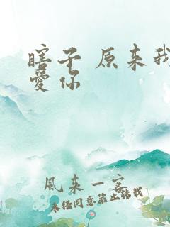 瞎子 原来我很爱你