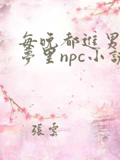 每晚都进男神的梦里npc小说