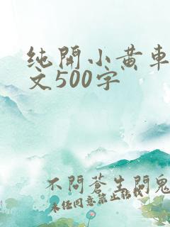 纯开小黄车小短文500字