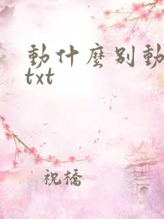 动什么别动感情txt