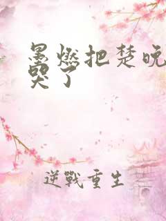 墨燃把楚晚宁C哭了