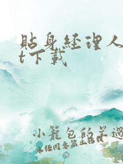 贴身经理人txt下载