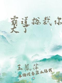 霸道总裁你的太大了