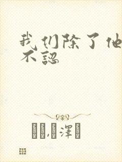 我们除了他谁都不认