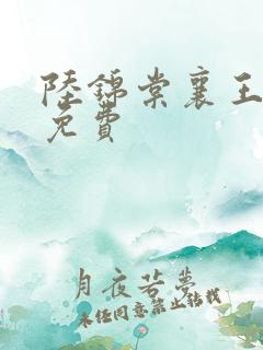 陆锦棠襄王全文免费