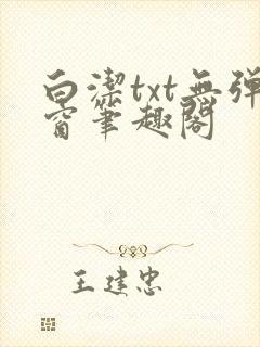 白洁txt无弹窗笔趣阁