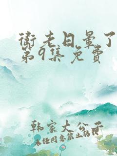 卫老日晕了淑蓉第9集免费