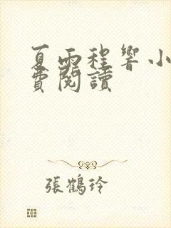 夏雨程响小说免费阅读