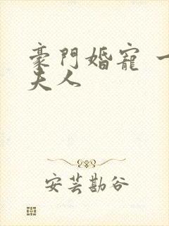 豪门婚宠 一品夫人