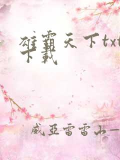 雄霸天下txt下载