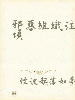 邪恶组织注意事项