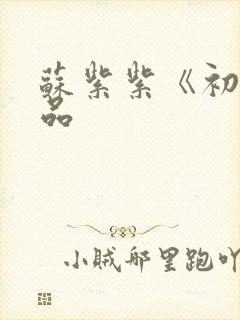 苏紫紫《初》作品