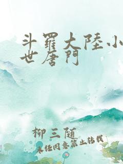 斗罗大陆小说绝世唐门