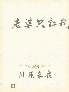 老婆只许我宠你