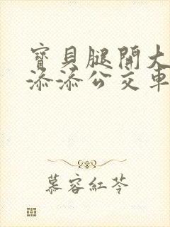 宝贝腿开大点我添添公交车