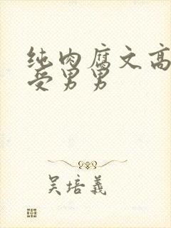 纯肉腐文高H总受男男