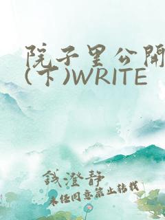 院子里公开惩戒(下)WRITE