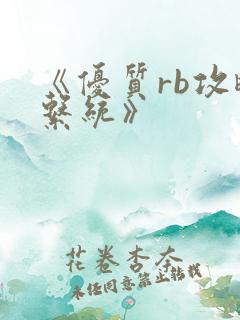 《优质rb攻略系统》