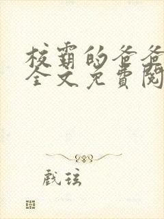 校霸的爸爸小说全文免费阅读