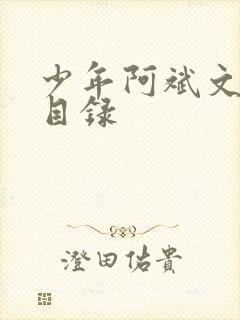 少年阿斌文说读目录