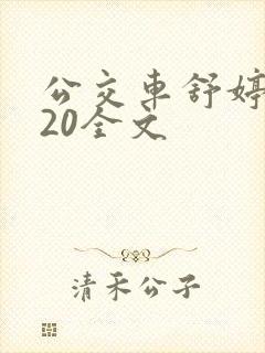 公交车舒婷1一20全文