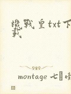 机战皇txt下载
