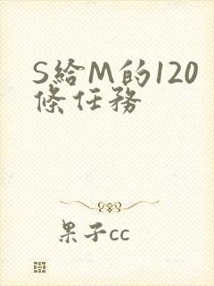 S给M的120条任务