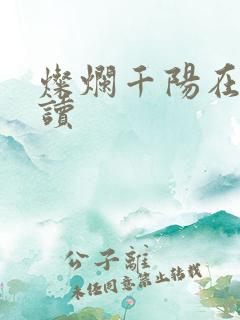 灿烂千阳在线阅读