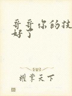 哥哥你的技术太好了