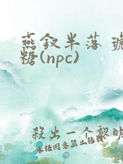 燕钗半落 琥珀糖(npc)
