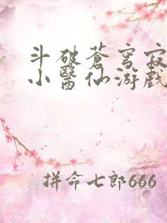 斗破苍穹寂寞的小医仙游戏世界