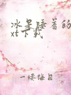 冰是睡着的水txt下载