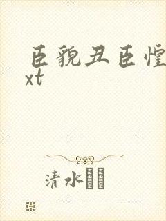 臣貌丑臣惶恐txt