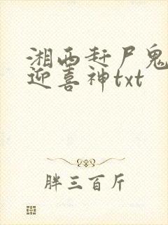 湘西赶尸鬼事之迎喜神txt