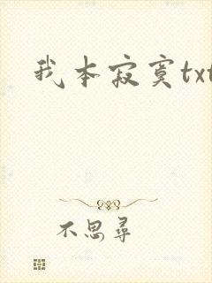 我本寂寞txt