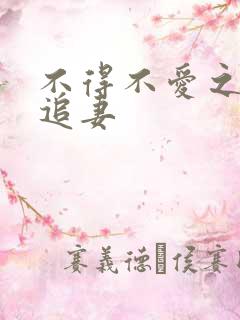 不得不爱之冷少追妻