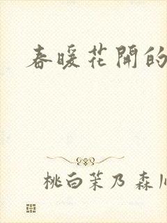 春暖花开的小说