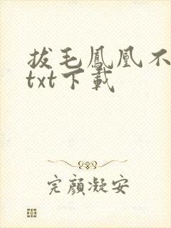 拔毛凤凰不如鸡txt下载