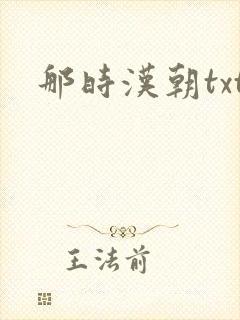 那时汉朝txt