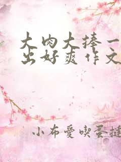 大肉大捧一进一出好爽作文