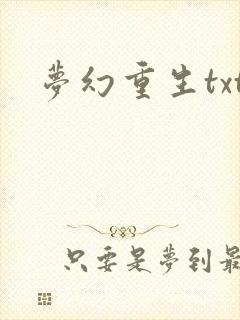 梦幻重生txt