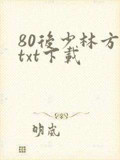 80后少林方丈txt下载