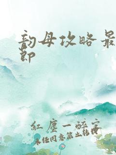 韵母攻略最新章节